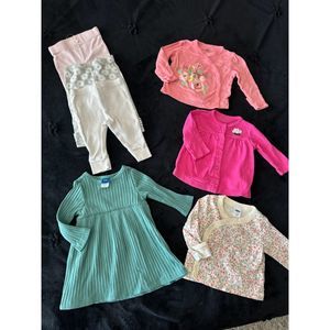 baby girl 0-3 MONTHS shirt dress pants lot bundle